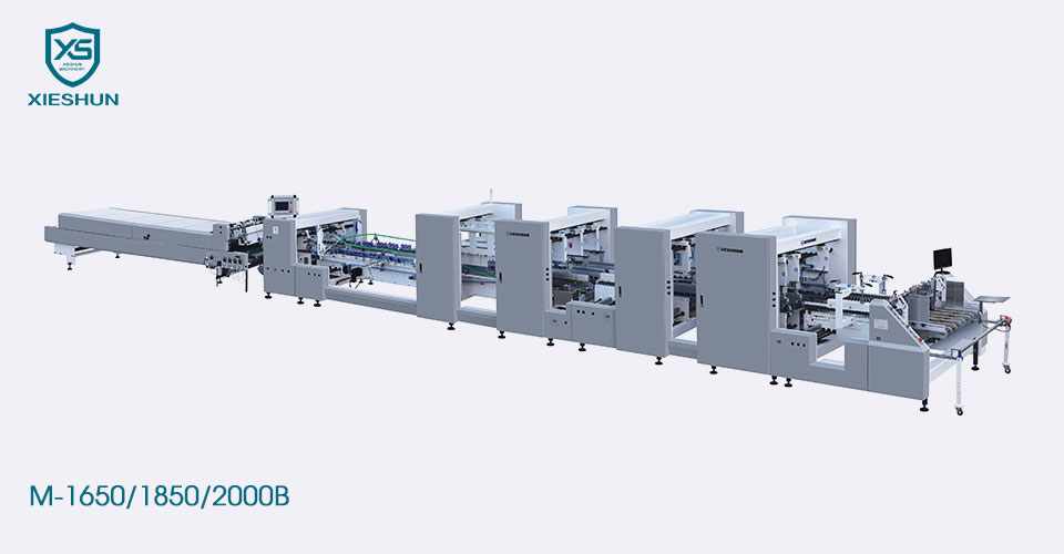 Automatisk tunge bølgepap -mappe -mappe gluer